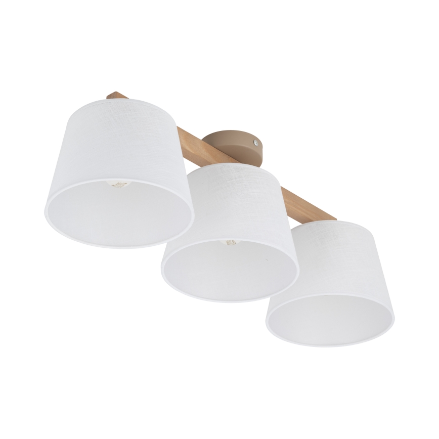 Brilagi - Plafonski luster LATTE SABIA 3xE27/15W/230V borovina/bela
