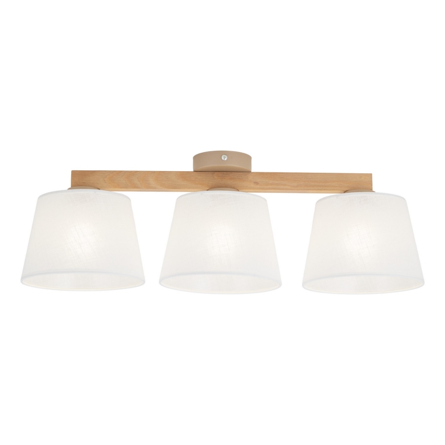 Brilagi - Plafonski luster LATTE SABIA 3xE27/15W/230V borovina/bela