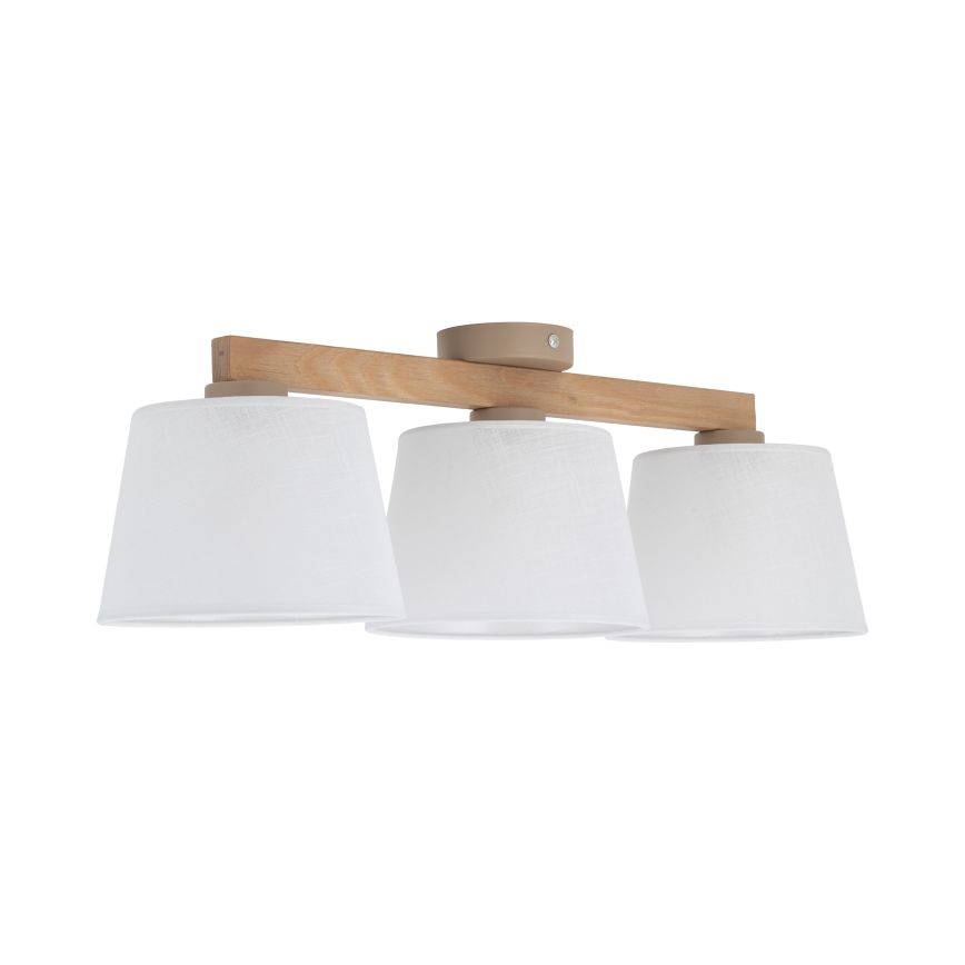 Brilagi - Plafonski luster LATTE SABIA 3xE27/15W/230V borovina/bela