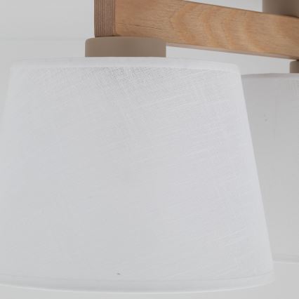 Brilagi - Plafonski luster LATTE SABIA 3xE27/15W/230V borovina/bela