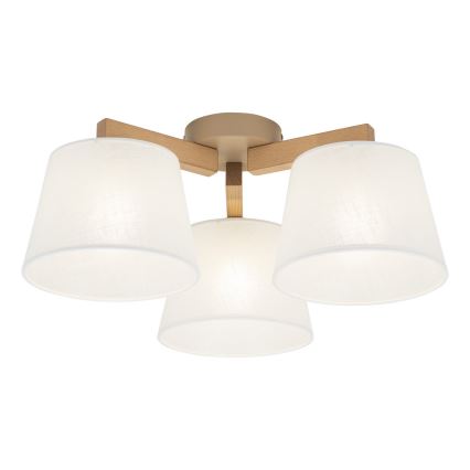 Brilagi - Plafonski luster LATTE SABIA 3xE27/15W/230V borovina/bela