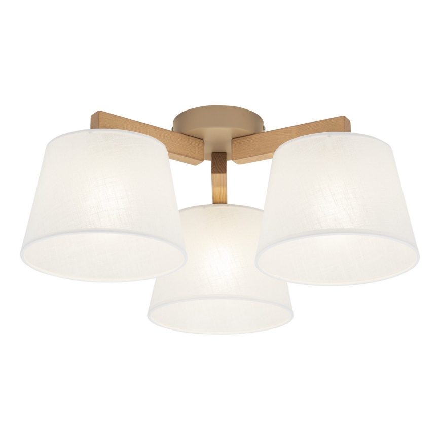 Brilagi - Plafonski luster LATTE SABIA 3xE27/15W/230V borovina/bela