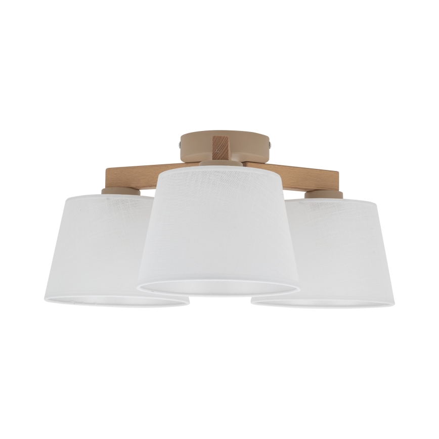 Brilagi - Plafonski luster LATTE SABIA 3xE27/15W/230V borovina/bela