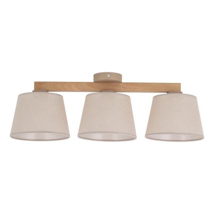 Brilagi - Plafonski luster LATTE SABIA 3xE27/15W/230V borovina/bež