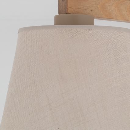 Brilagi - Plafonski luster LATTE SABIA 3xE27/15W/230V borovina/bež