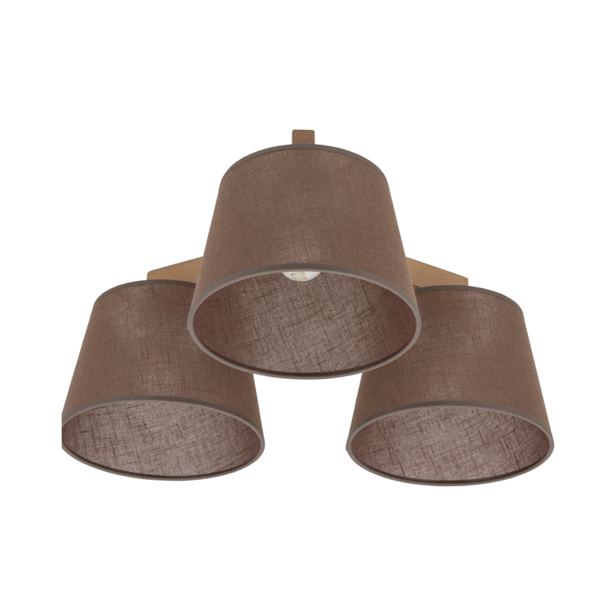 Brilagi - Plafonski luster LATTE SABIA 3xE27/15W/230V borovina/braon