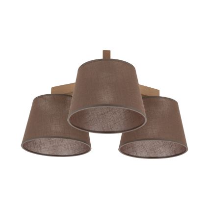 Brilagi - Plafonski luster LATTE SABIA 3xE27/15W/230V borovina/braon