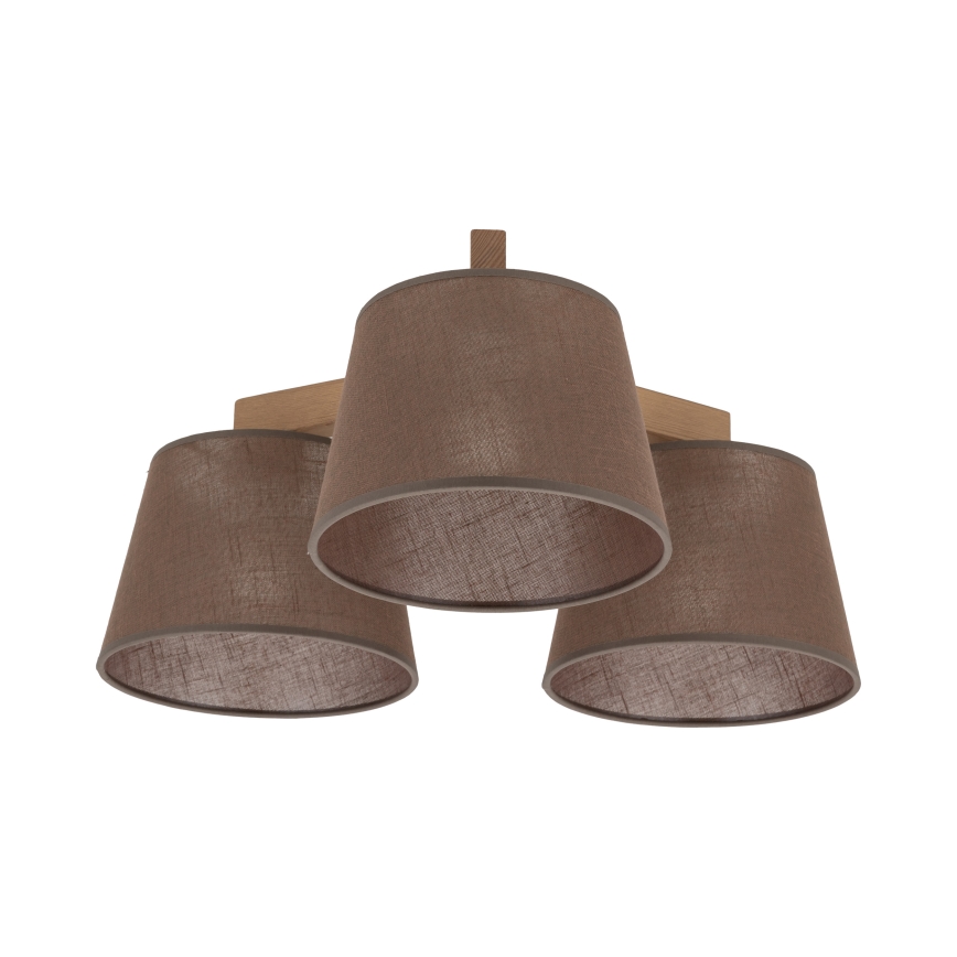 Brilagi - Plafonski luster LATTE SABIA 3xE27/15W/230V borovina/braon