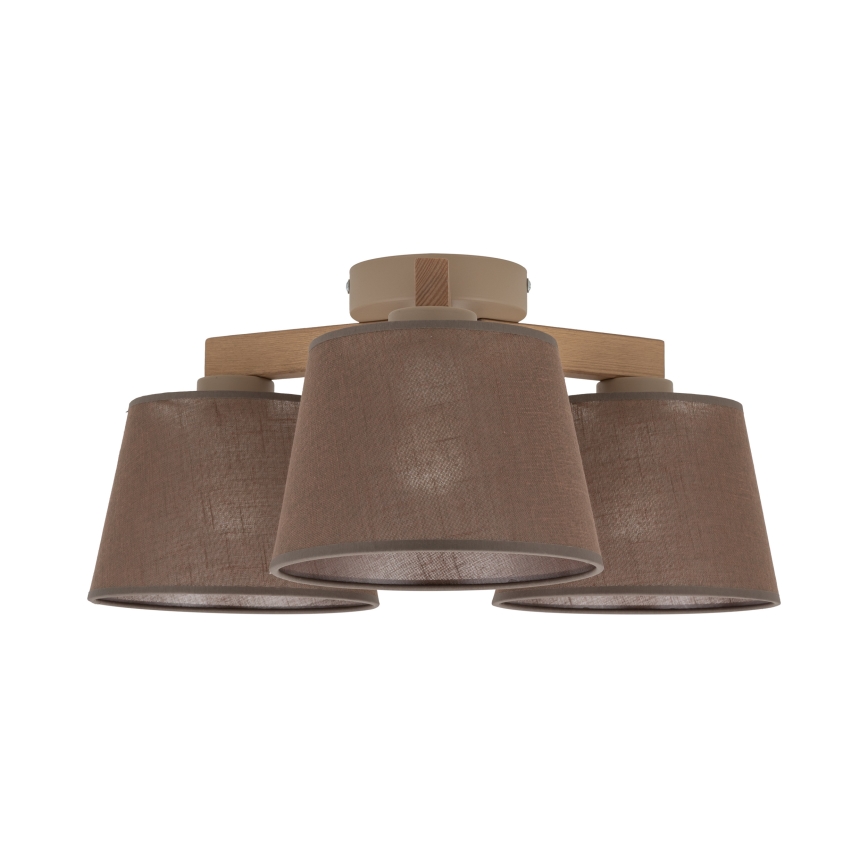 Brilagi - Plafonski luster LATTE SABIA 3xE27/15W/230V borovina/braon