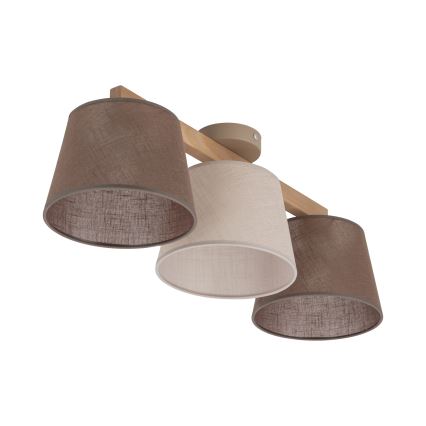 Brilagi - Plafonski luster LATTE SABIA 3xE27/15W/230V borovina/miks