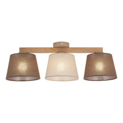 Brilagi - Plafonski luster LATTE SABIA 3xE27/15W/230V borovina/miks