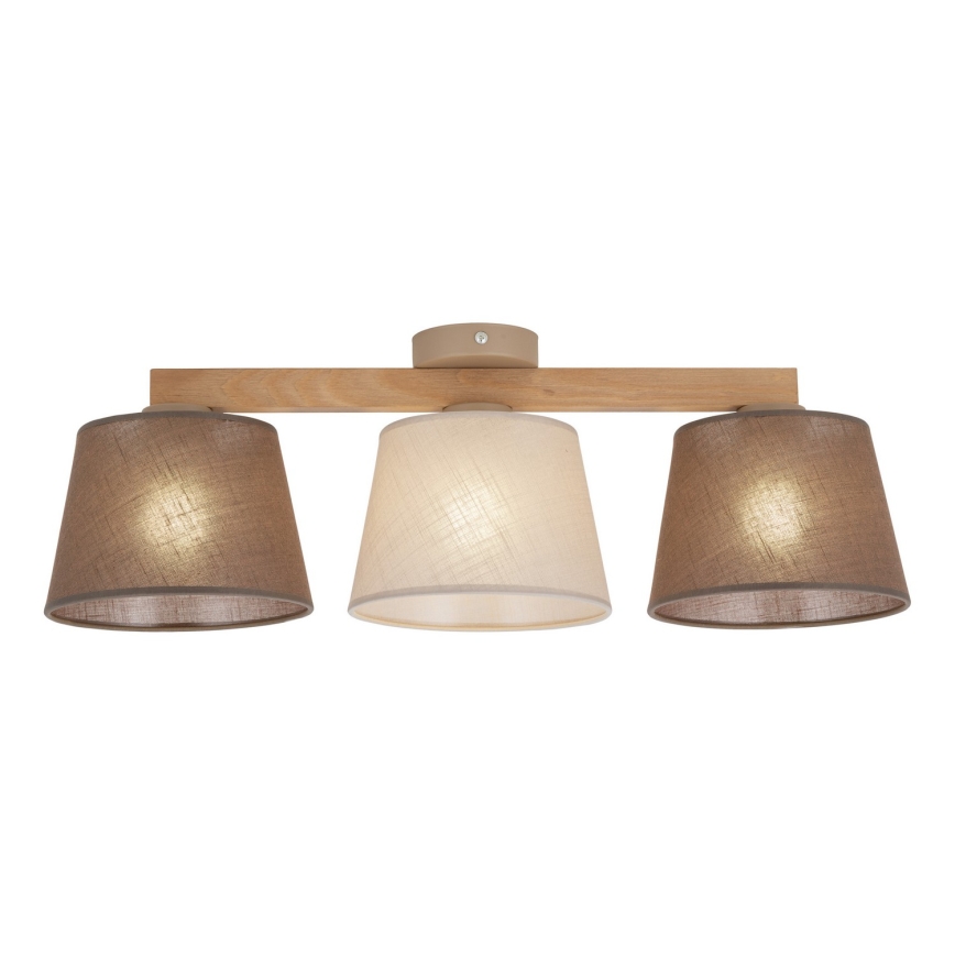 Brilagi - Plafonski luster LATTE SABIA 3xE27/15W/230V borovina/miks