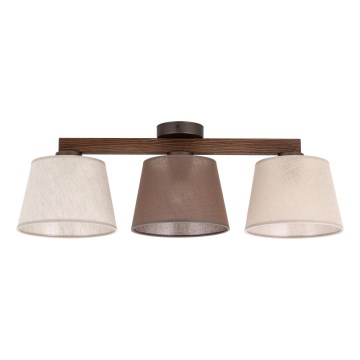 Brilagi - Plafonski luster LATTE SABIA 3xE27/15W/230V borovina/mix