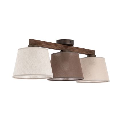 Brilagi - Plafonski luster LATTE SABIA 3xE27/15W/230V borovina/mix