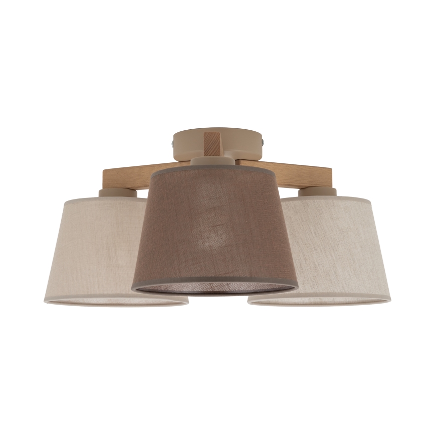 Brilagi - Plafonski luster LATTE SABIA 3xE27/15W/230V borovina/mix