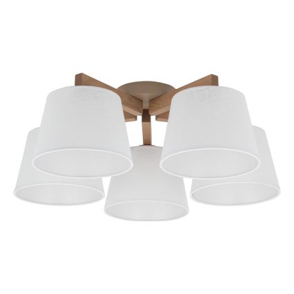 Brilagi - Plafonski luster LATTE SABIA 5xE27/15W/230V bor/bela