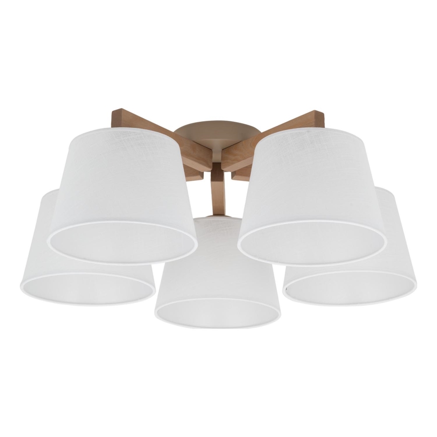 Brilagi - Plafonski luster LATTE SABIA 5xE27/15W/230V bor/bela