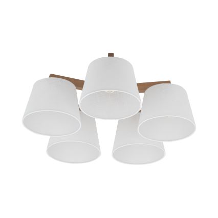 Brilagi - Plafonski luster LATTE SABIA 5xE27/15W/230V bor/bela