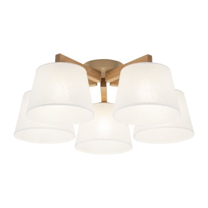 Brilagi - Plafonski luster LATTE SABIA 5xE27/15W/230V bor/bela