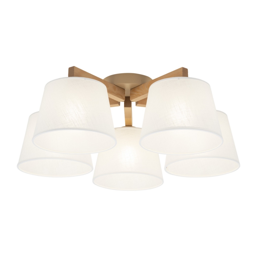 Brilagi - Plafonski luster LATTE SABIA 5xE27/15W/230V bor/bela