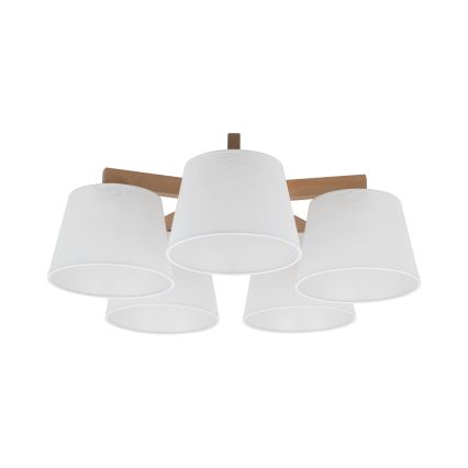 Brilagi - Plafonski luster LATTE SABIA 5xE27/15W/230V bor/bela