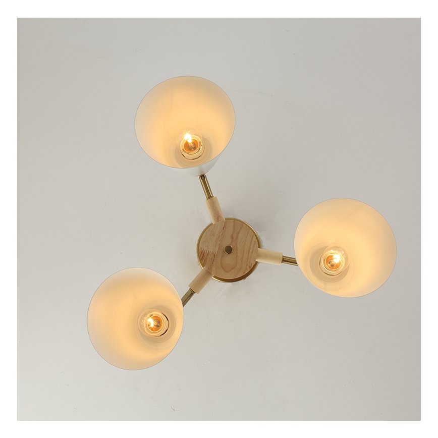 Brilagi - Plafonski luster LUND WOOD 3xE27/40W/230V prečnik 50 cm drvo