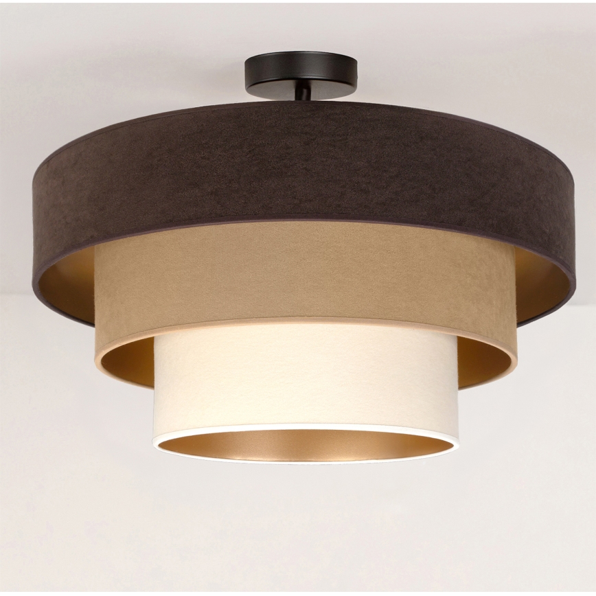 Brilagi - Plafonski luster LUNETA 1xE27/60W/230V prečnik 40 cm braon/bež/krem