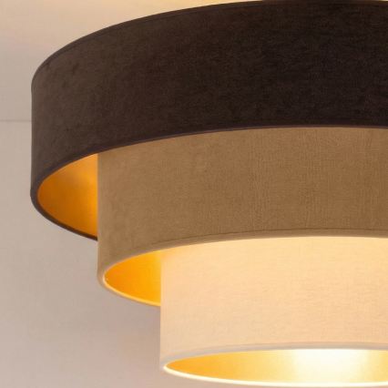 Brilagi - Plafonski luster LUNETA 1xE27/60W/230V prečnik 40 cm braon/bež/krem
