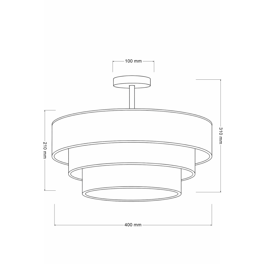 Brilagi - Plafonski luster LUNETA 1xE27/60W/230V prečnik 40 cm braon/bež/krem