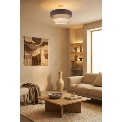 Brilagi - Plafonski luster LUNETA 1xE27/60W/230V Ø 40 cm siva/krem/bela