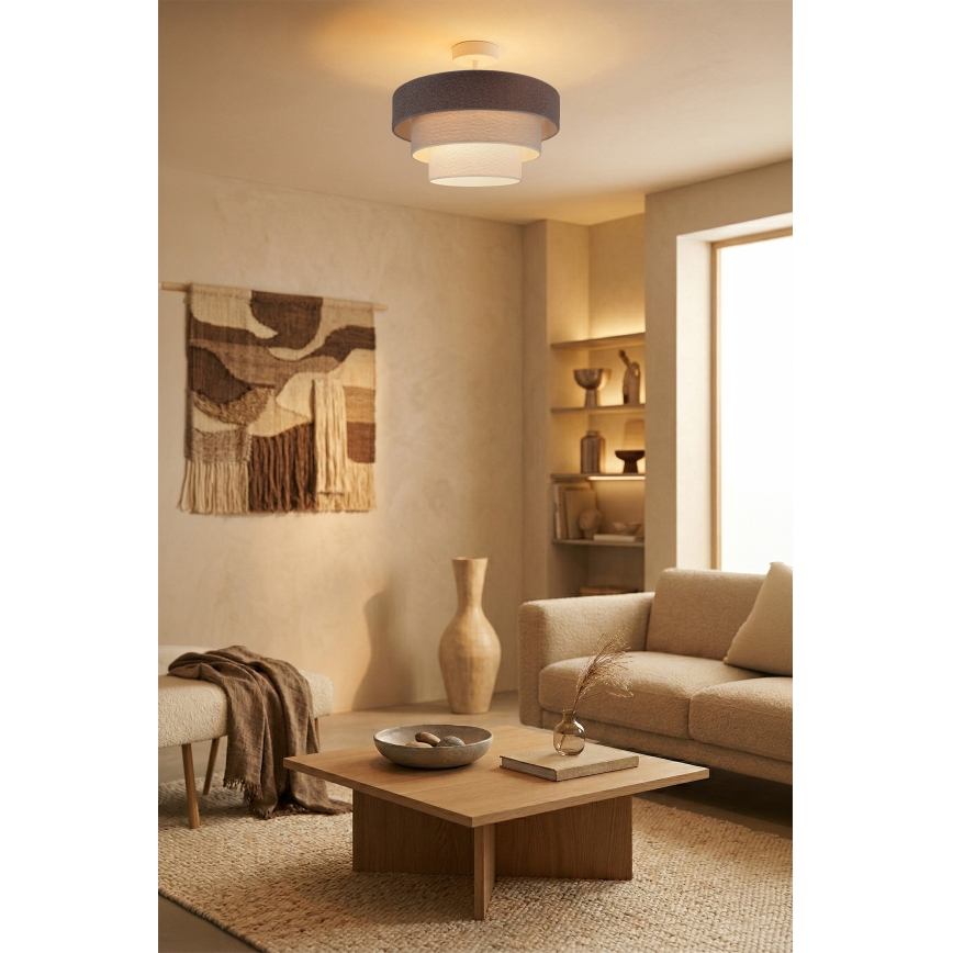 Brilagi - Plafonski luster LUNETA 1xE27/60W/230V Ø 40 cm siva/krem/bela
