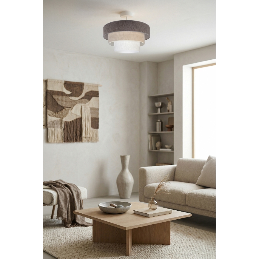 Brilagi - Plafonski luster LUNETA 1xE27/60W/230V Ø 40 cm siva/krem/bela