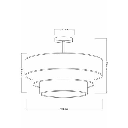 Brilagi - Plafonski luster LUNETA 1xE27/60W/230V Ø 40 cm siva/krem/bela
