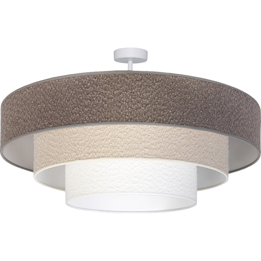 Brilagi - Plafonski luster LUNETA 3xE27/60W/230V fi 80 cm siva/krem/bela