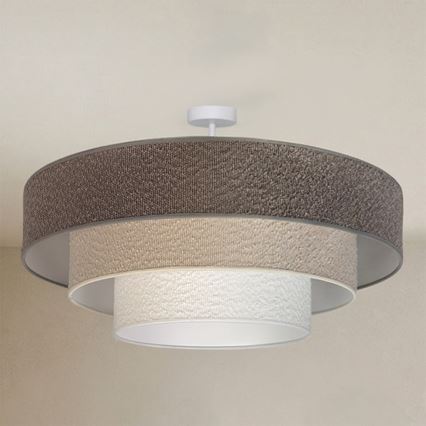 Brilagi - Plafonski luster LUNETA 3xE27/60W/230V fi 80 cm siva/krem/bela