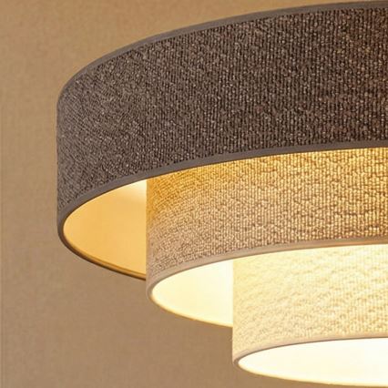 Brilagi - Plafonski luster LUNETA 3xE27/60W/230V fi 80 cm siva/krem/bela