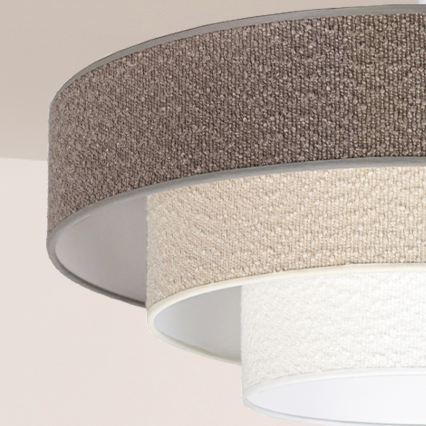 Brilagi - Plafonski luster LUNETA 3xE27/60W/230V fi 80 cm siva/krem/bela