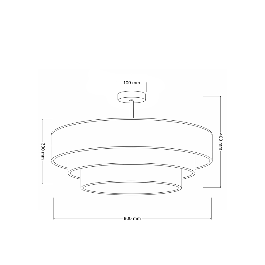 Brilagi - Plafonski luster LUNETA 3xE27/60W/230V fi 80 cm siva/krem/bela
