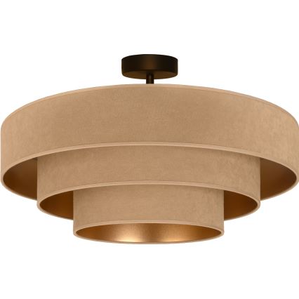 Brilagi - Plafonski luster LUNETA 3xE27/60W/230V prečnik 80 cm bež/zlatan