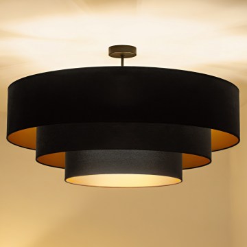 Brilagi - Plafonski luster LUNETA 3xE27/60W/230V prečnik 80 cm crna/zlatna