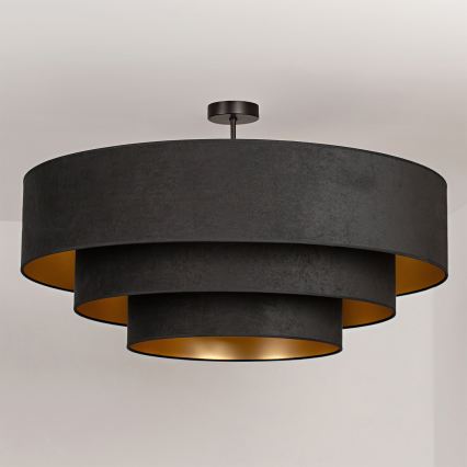 Brilagi - Plafonski luster LUNETA 3xE27/60W/230V prečnik 80 cm crna/zlatna