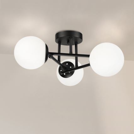Brilagi - Plafonski luster MALIVA 3xE14/15W/230V crna/bela