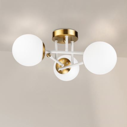 Brilagi - Plafonski luster MALIVA 3xE14/15W/230V zlatna/bela