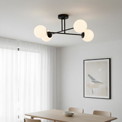 Brilagi - Plafonski luster MALIVA 4xE14/15W/230V crna/bela