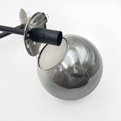 Brilagi - Plafonski luster MALIVA 4xE14/15W/230V mat hrom/zadimljeno staklo