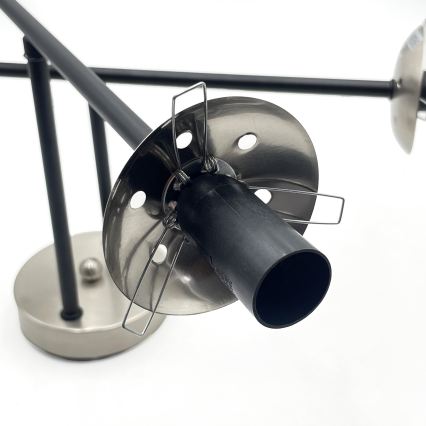 Brilagi - Plafonski luster MALIVA 4xE14/15W/230V mat hrom/zadimljeno staklo