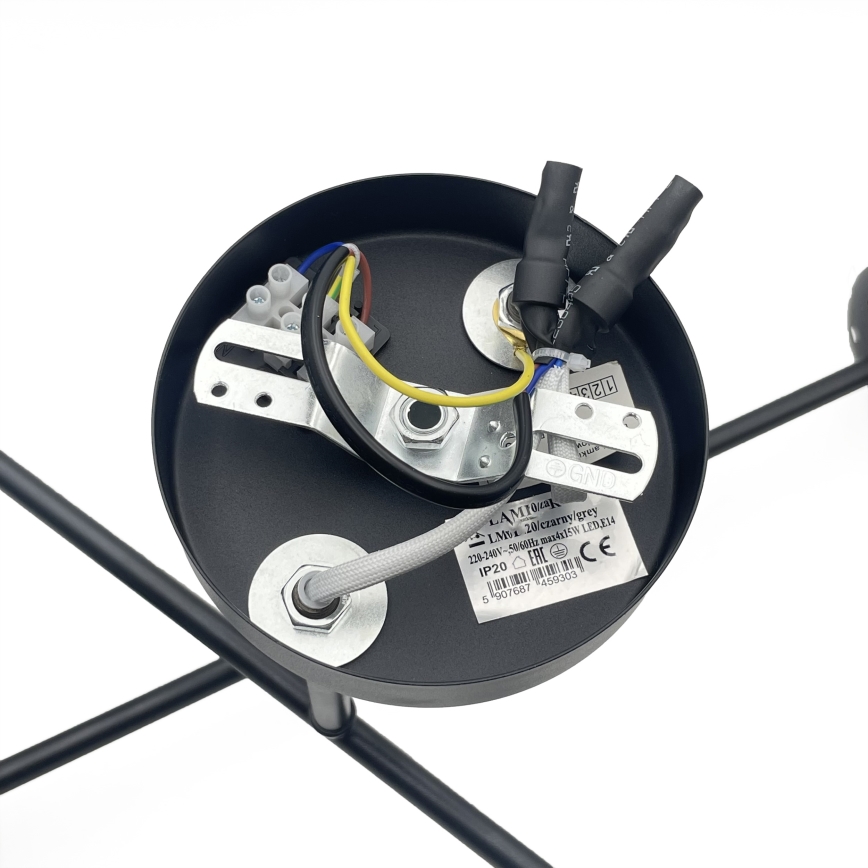 Brilagi - Plafonski luster MALIVA 4xE14/15W/230V za površinsku montažu crna/prozirna