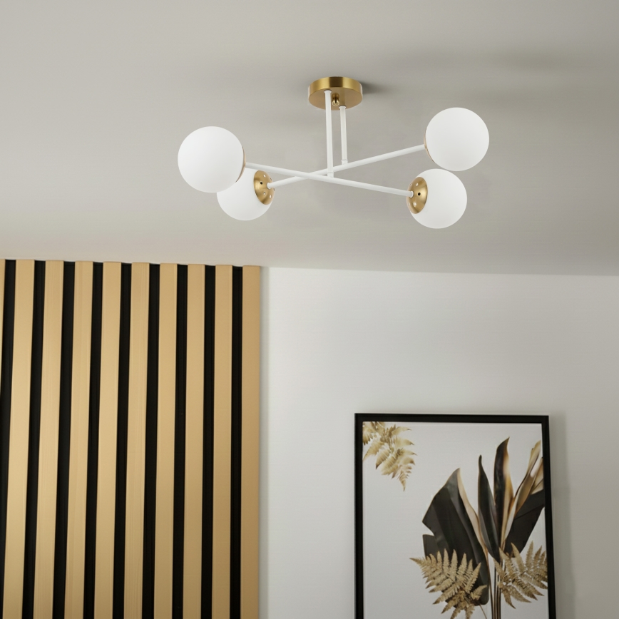 Brilagi - Plafonski luster MALIVA 4xE14/15W/230V zlatna/bela