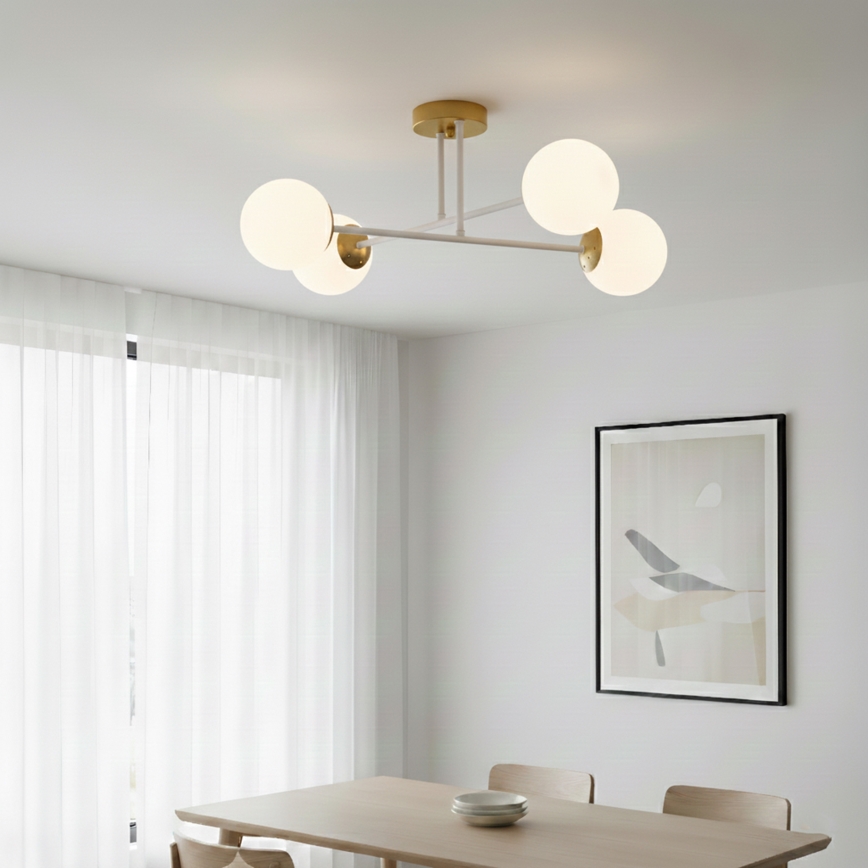 Brilagi - Plafonski luster MALIVA 4xE14/15W/230V zlatna/bela