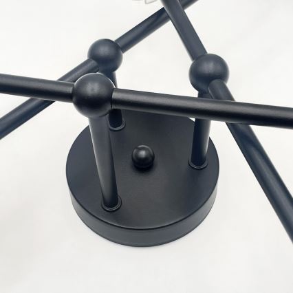 Brilagi - Plafonski luster MALIVA 6xE14/15W/230V crna/dimljeno staklo